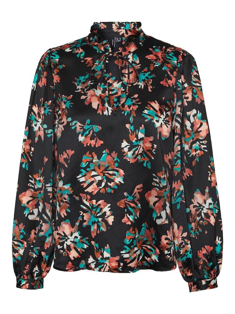 Vero Moda Blouse Vmcana L/s Top Wvn Btq 10292815 Black/cana Dames Maat - L