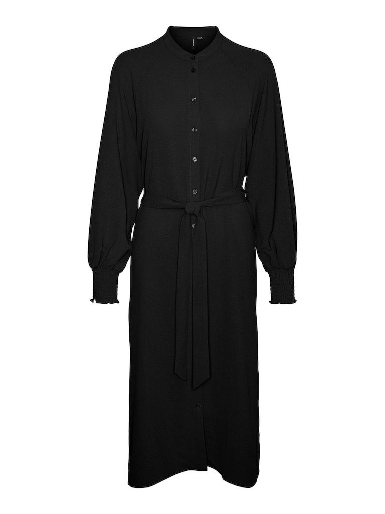 Vero Moda VMCARLA LS CALF SHIRT DRESS - Black Black