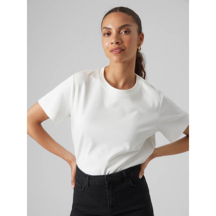 Vero Moda Aware AWNAIMA SS O-NECK T-SHIRT NOOS Snow White | Freewear AWNAIMA SS O-NECK T-SHIRT NOOS - www.freewear.nl - Freewear