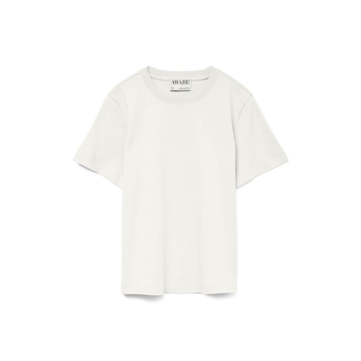 Vero Moda Aware AWNAIMA SS O-NECK T-SHIRT NOOS Snow White | Freewear AWNAIMA SS O-NECK T-SHIRT NOOS - www.freewear.nl - Freewear