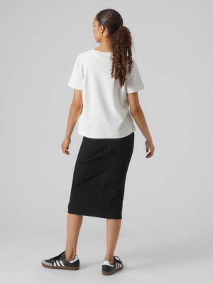 Vero Moda Aware AWNAIMA SS O-NECK T-SHIRT NOOS Snow White | Freewear AWNAIMA SS O-NECK T-SHIRT NOOS - www.freewear.nl - Freewear