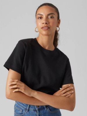 Vero Moda Aware AWNAIMA SS O-NECK T-SHIRT NOOS Black | Freewear AWNAIMA SS O-NECK T-SHIRT NOOS - www.freewear.nl - Freewear