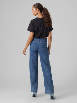 Vero Moda Aware AWNAIMA SS O-NECK T-SHIRT NOOS Black | Freewear AWNAIMA SS O-NECK T-SHIRT NOOS - www.freewear.nl - Freewear