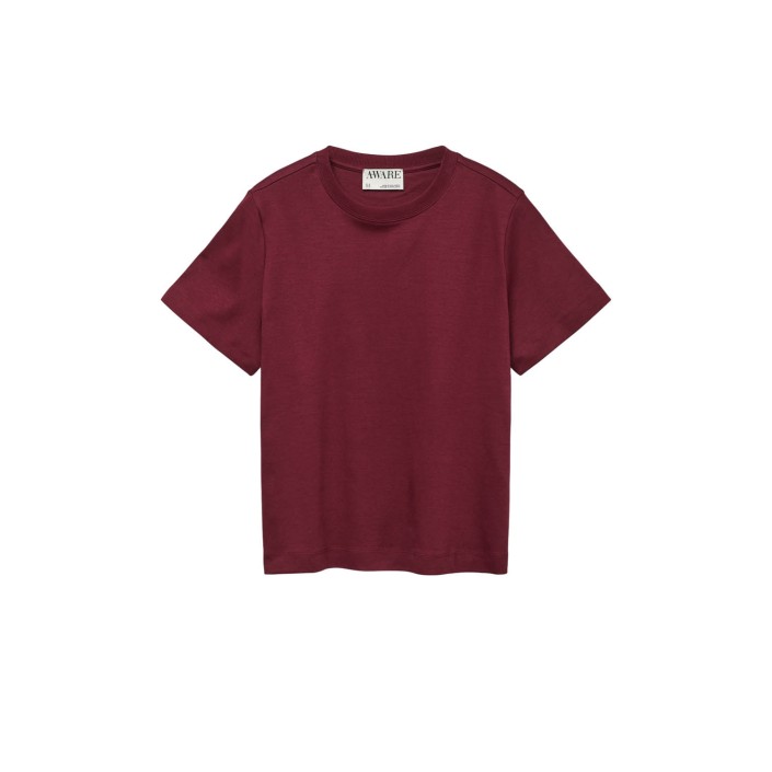 Vero Moda Aware AWNAIMA SS O-NECK T-SHIRT NOOS Zinfandel | Freewear AWNAIMA SS O-NECK T-SHIRT NOOS - www.freewear.nl - Freewear