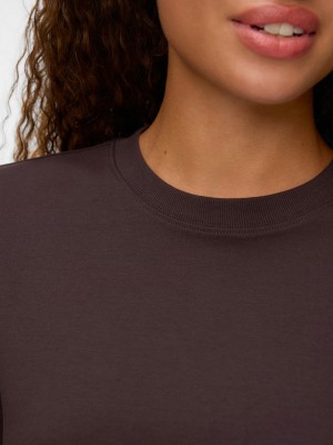 Vero Moda Aware AWNAIMA SS O-NECK T-SHIRT NOOS Chocolate Torte | Freewear AWNAIMA SS O-NECK T-SHIRT NOOS - www.freewear.nl - Freewear