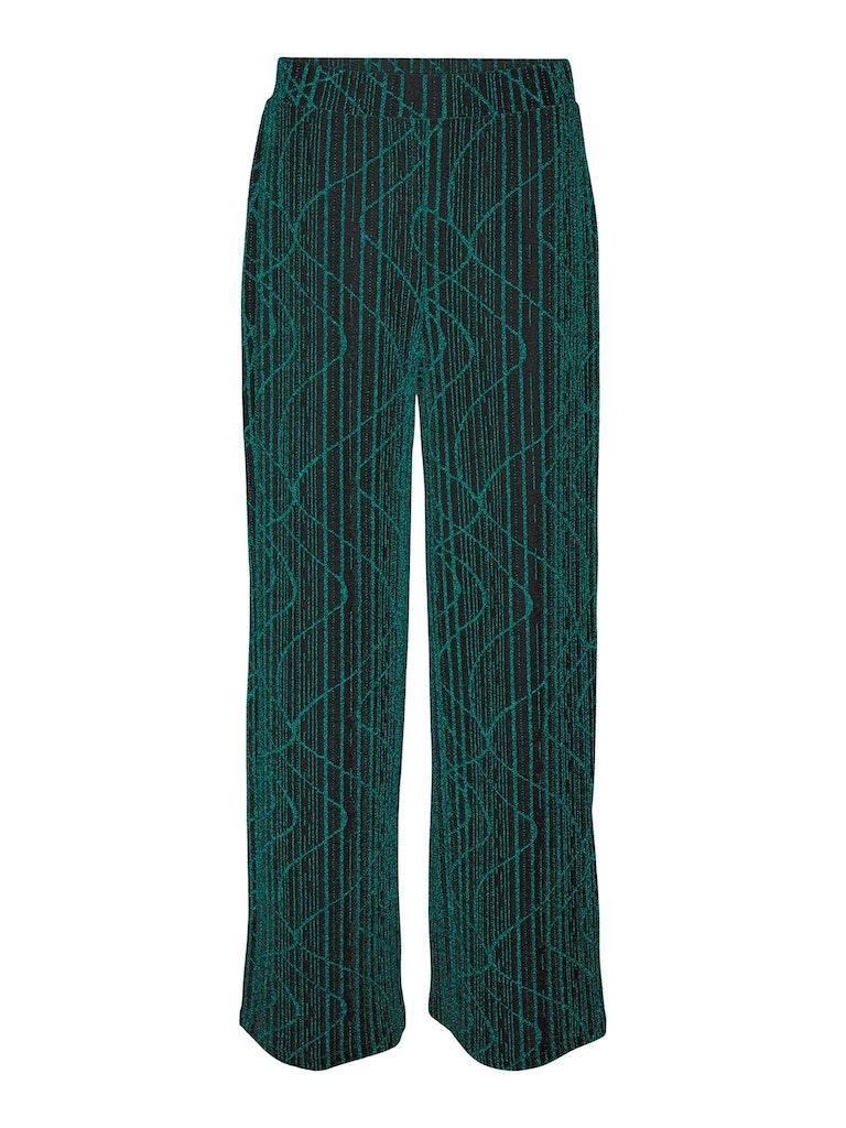 Vero Moda VMKANZ SIBE HW WIDE PANT JRS Black/Parasailing lurex | Freewear |  Freewear