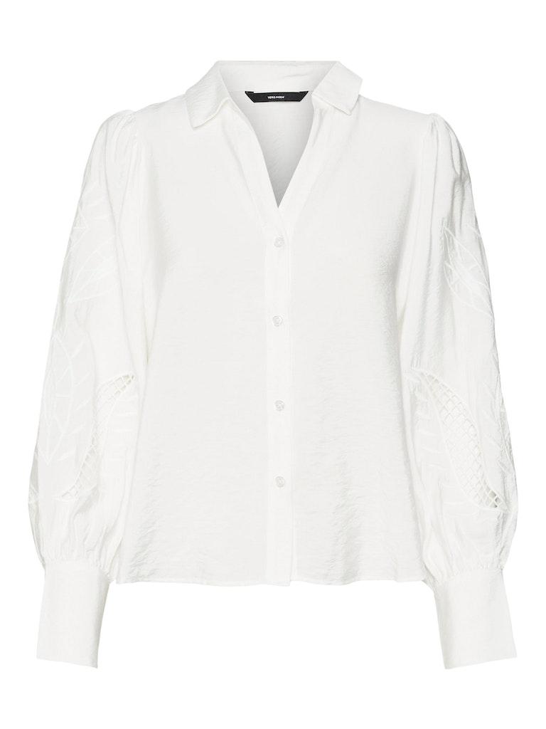 Vero Moda Blouse Vmosla Ls Shirt Wvn 10296529 Snow White Dames Maat - S