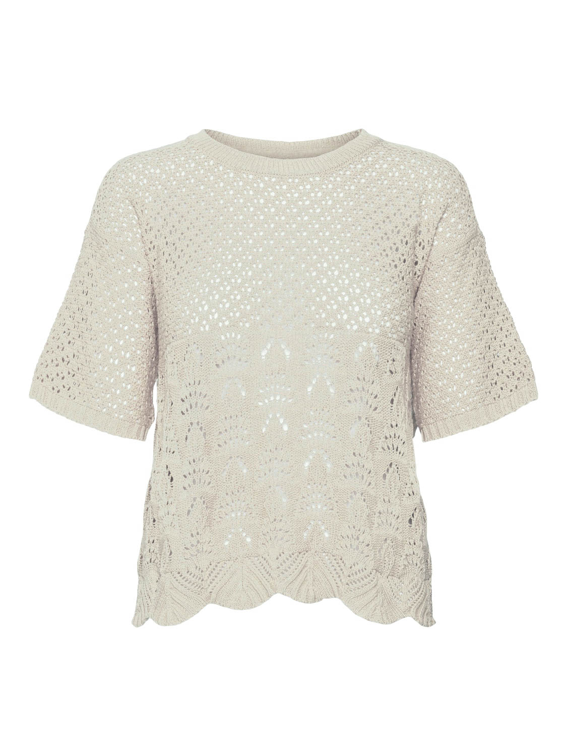 Vero Moda Trui Vmlillie Ss O-neck Short Pullover B 10300191 Birch Dames Maat - S