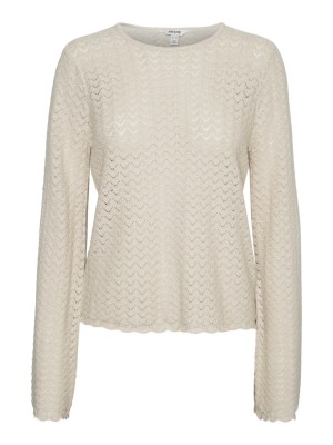 Vero Moda Aware VMIBERIA LS O-NECK KNIT TOP VMA Oatmeal | Freewear VMIBERIA LS O-NECK KNIT TOP VMA - www.freewear.nl - Freewear