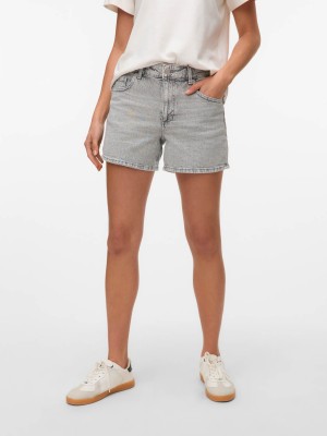 Vero Moda VMTESS MR SHORT DNM SHORTS MIX GA N: Light Grey Denim/RA207 | Freewear VMTESS MR SHORT DNM SHORTS MIX GA N: - www.freewear.nl - Freewear