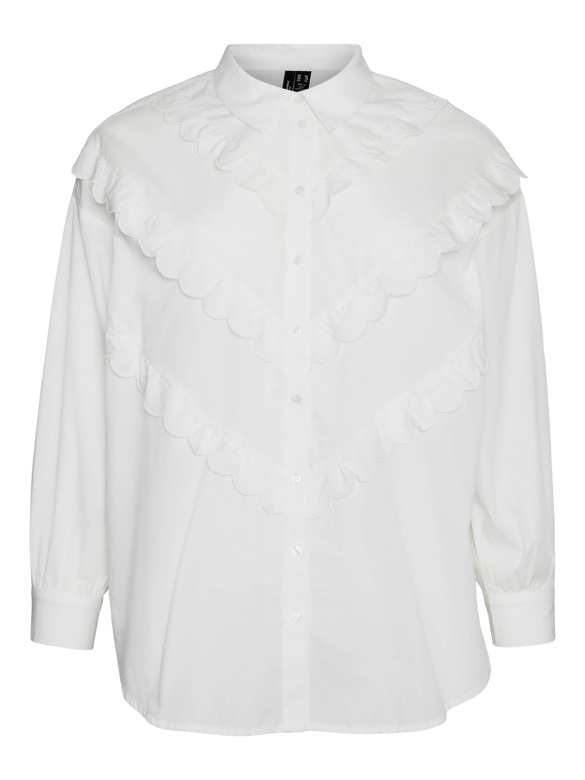 Vero Moda Vmcbeate Ls Scallop Shirt Wvn Cur