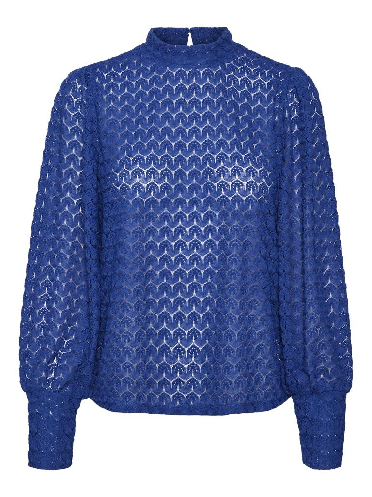 Vero Moda T-shirt Vmbecca Ls High Neck Lace Top Jrs N 10302894 Surf The Web Dames Maat - S