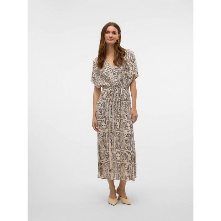 Vero Moda VMMENNY SS 7/8 KAFTAN WVN GA Oatmeal/Tenna | Freewear VMMENNY SS 7/8 KAFTAN WVN GA - www.freewear.nl - Freewear