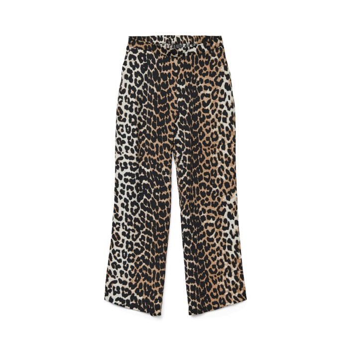 Vero Moda VMJOSIE HW WIDE PANT WVN GA Egret/Leo | Freewear VMJOSIE HW WIDE PANT WVN GA - www.freewear.nl - Freewear
