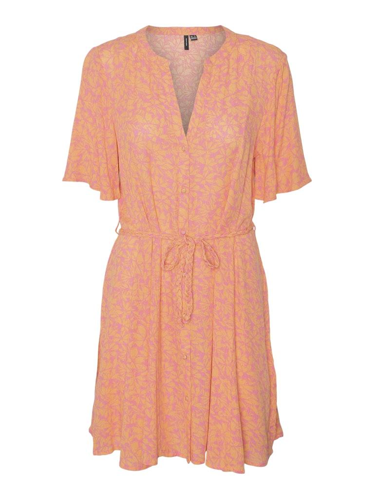 Vero Moda Jurk Vmmenny 2/4 Short Shirt Dress Wwn G 10306199 Pink Cosmos/huki Dames Maat - S