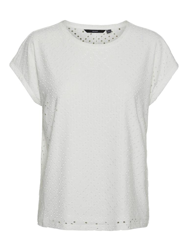 Vero Moda T-shirt Vmtassa Ss Top Jrs Ga 10306401 Snow White Dames Maat - XL