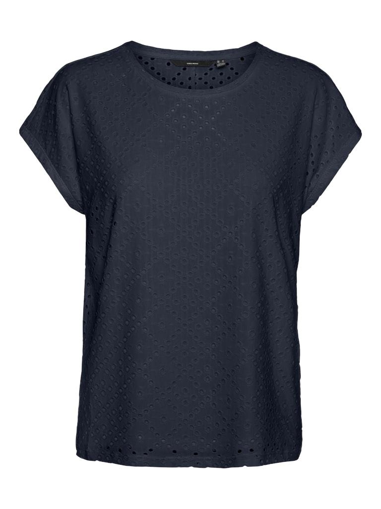 Vero Moda T-shirt Vmtassa Ss Top Jrs Ga 10306401 Navy Blazer Dames Maat - S