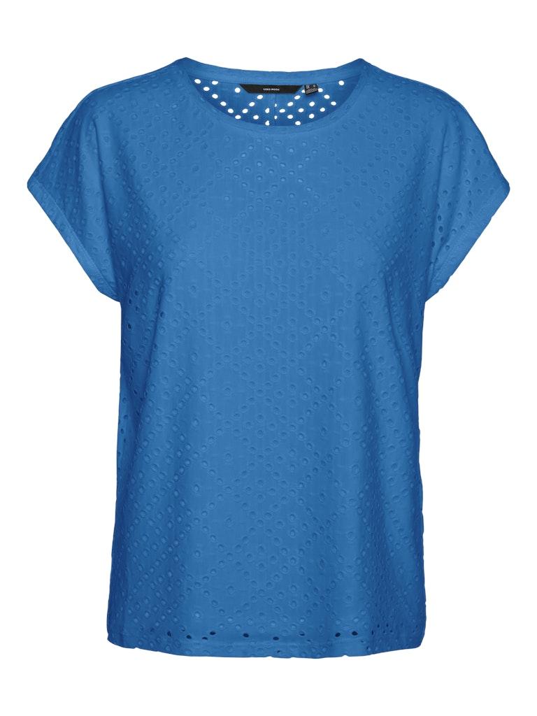 Vero Moda T-shirt Vmtassa Ss Top Jrs Ga 10306401 Ibiza Blue Dames Maat - S