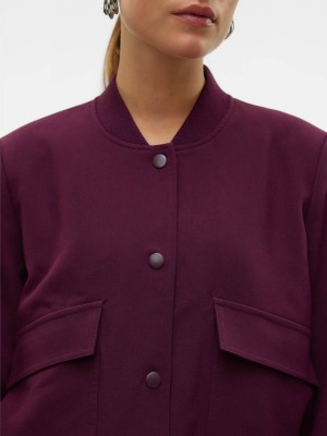 Vero Moda VMAMALA SHORT JACKET TS Winetasting | Freewear VMAMALA SHORT JACKET TS - www.freewear.nl - Freewear