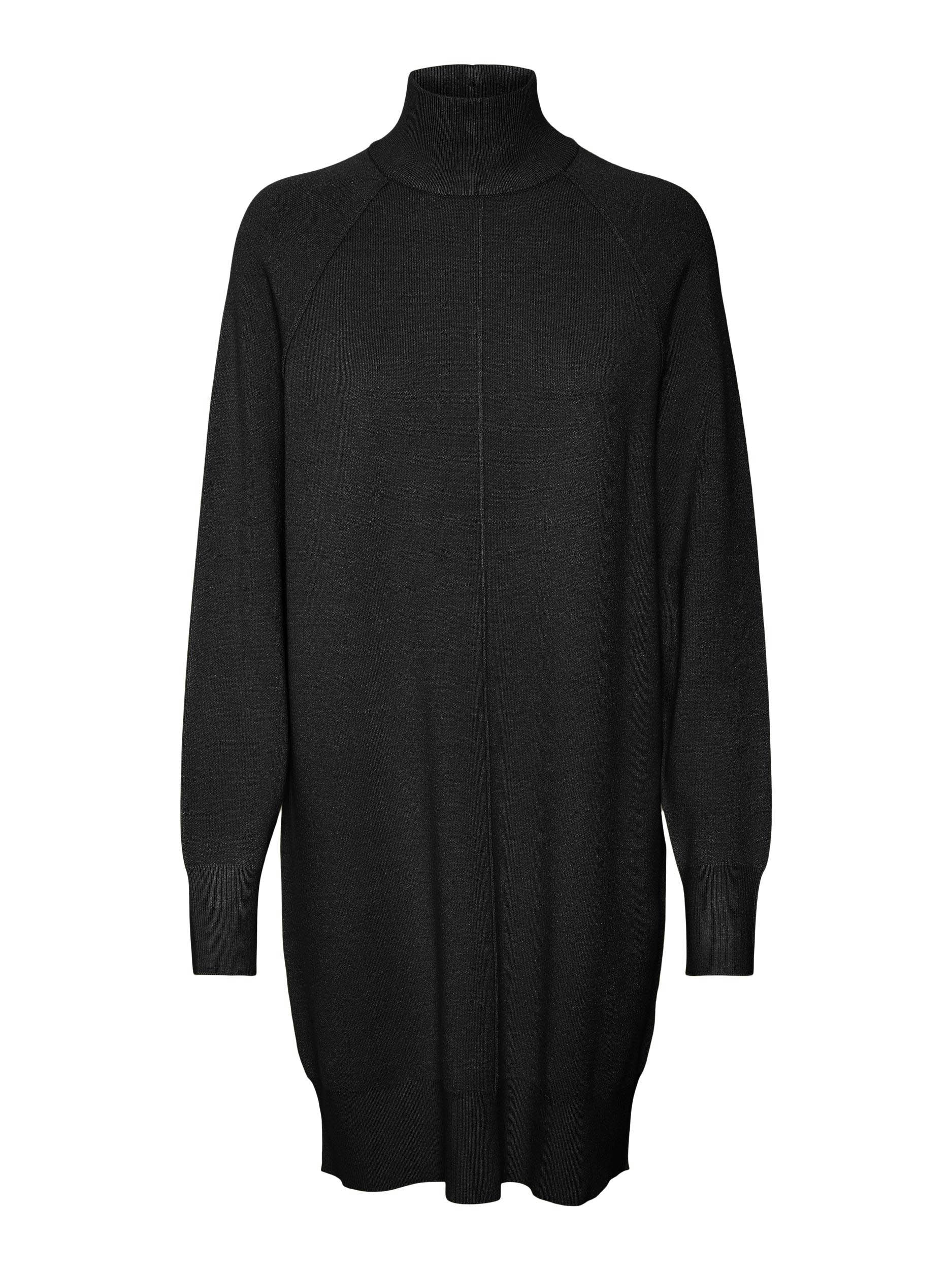 Gouden Link Korte Hoge Nek Jurk: Zwart Vero Moda , Black , Dames