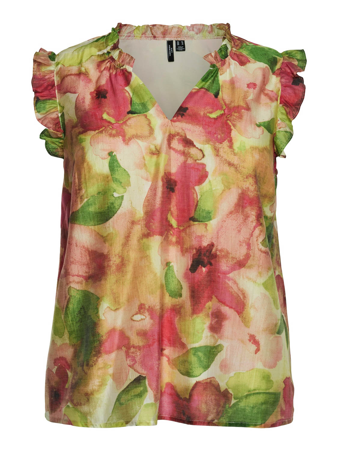 Vero Moda Vmcmira Mica Flounce Sl Top Wvn Ga :