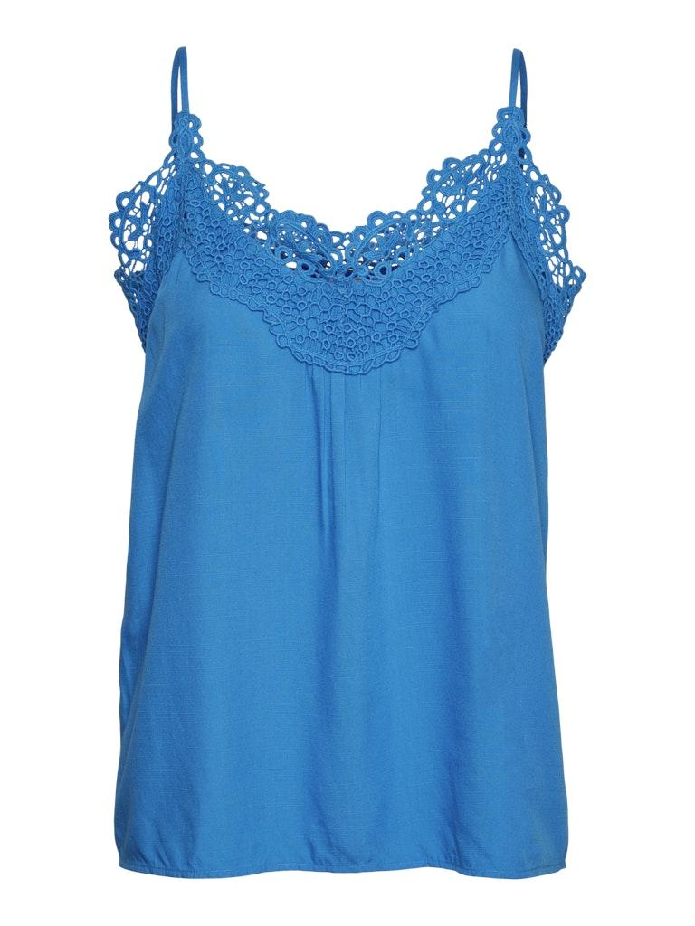 Vero Moda Top Vmkifina Singlet V-neck Top Wvn Btq 10309592 Ibiza Blue Dames Maat - XL