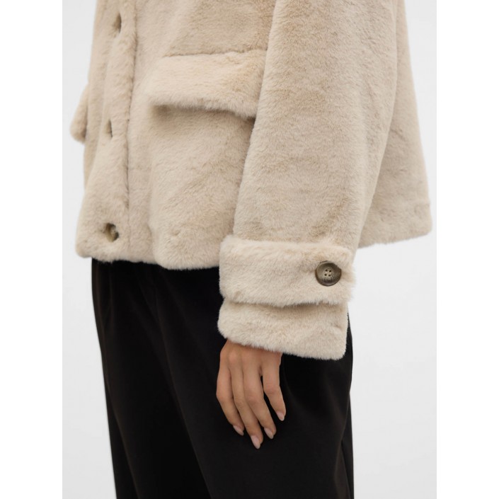 Vero Moda VMSONJAEVA SHORT JACKET GA BOO Oatmeal | Freewear VMSONJAEVA SHORT JACKET GA BOO - www.freewear.nl - Freewear