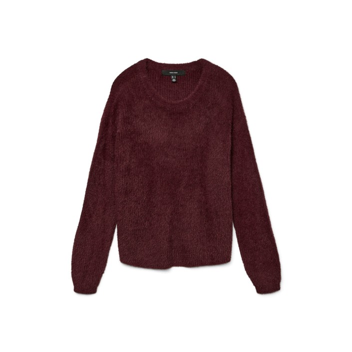 Vero Moda VMPUFF LS O-NECK PULLOVER BOO Winetasting | Freewear VMPUFF LS O-NECK PULLOVER BOO - www.freewear.nl - Freewear