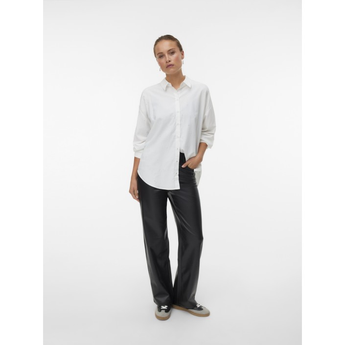 Vero Moda VMTESSA HR WIDE PL PANTS NOOS Black | Freewear VMTESSA HR WIDE PL PANTS NOOS - www.freewear.nl - Freewear