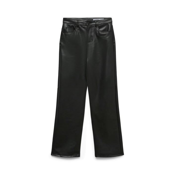 Vero Moda VMTESSA HR WIDE PL PANTS NOOS Black | Freewear VMTESSA HR WIDE PL PANTS NOOS - www.freewear.nl - Freewear