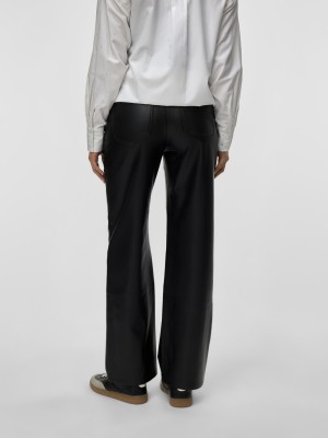 Vero Moda VMTESSA HR WIDE PL PANTS NOOS Black | Freewear VMTESSA HR WIDE PL PANTS NOOS - www.freewear.nl - Freewear