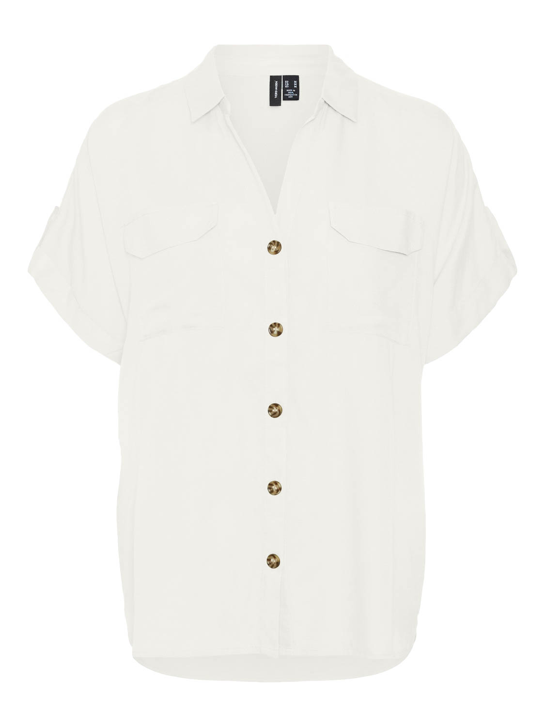 Vero moda Vmcbumpy S/s Shirt Wvn Ga Cur Noos