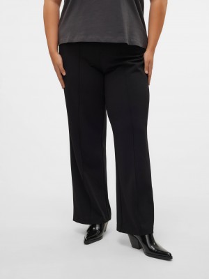 Vero Moda curve VMCBECKY HW WIDE PULL ON PANT NOOS : Black | Freewear VMCBECKY HW WIDE PULL ON PANT NOOS : - www.freewear.nl - Freewear