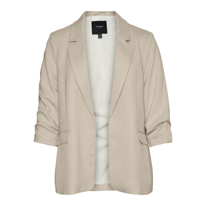 Vero Moda VMCFRIDA LS REGULAR BLAZER CUR Oatmeal/MELANGE | Freewear VMCFRIDA LS REGULAR BLAZER CUR - www.freewear.nl - Freewear
