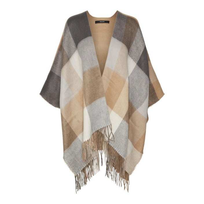 Vero Moda VMKIRA PONCHO GA Tigers Eye/DARK GREY/LIGHT GREY/ | Freewear VMKIRA PONCHO GA - www.freewear.nl - Freewear