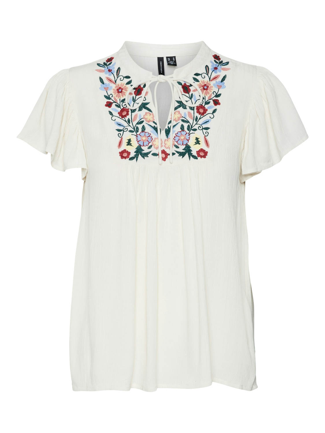 Vero Moda Vmsina Boho Emb. S/s Top Exc Ga Cur