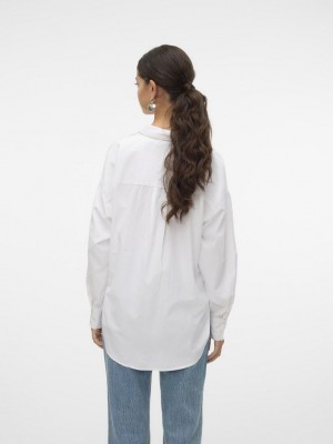 Vero Moda VMFANNI LS SHIRT WVN GA NOOS Bright White | Freewear VMFANNI LS SHIRT WVN GA NOOS - www.freewear.nl - Freewear