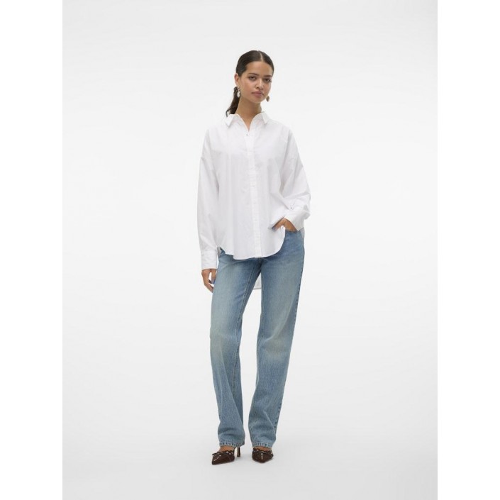 Vero Moda VMFANNI LS SHIRT WVN GA NOOS Bright White | Freewear VMFANNI LS SHIRT WVN GA NOOS - www.freewear.nl - Freewear