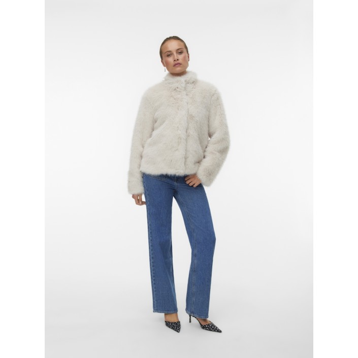 Vero Moda VMMONROE SHORT JACKET NOOS Oatmeal | Freewear VMMONROE SHORT JACKET NOOS - www.freewear.nl - Freewear