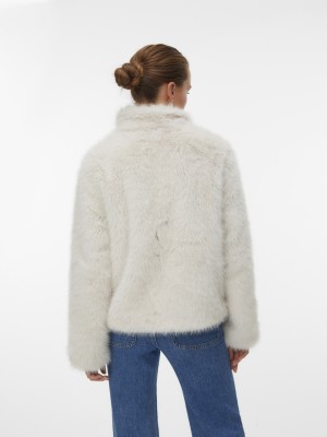 Vero Moda VMMONROE SHORT JACKET NOOS Oatmeal | Freewear VMMONROE SHORT JACKET NOOS - www.freewear.nl - Freewear
