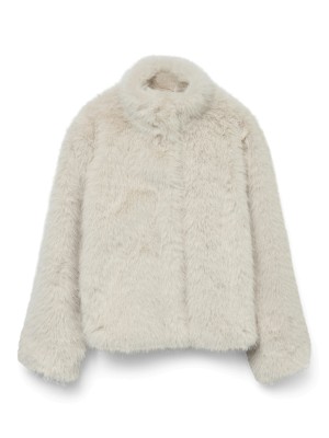 Vero Moda VMMONROE SHORT JACKET NOOS Oatmeal | Freewear VMMONROE SHORT JACKET NOOS - www.freewear.nl - Freewear