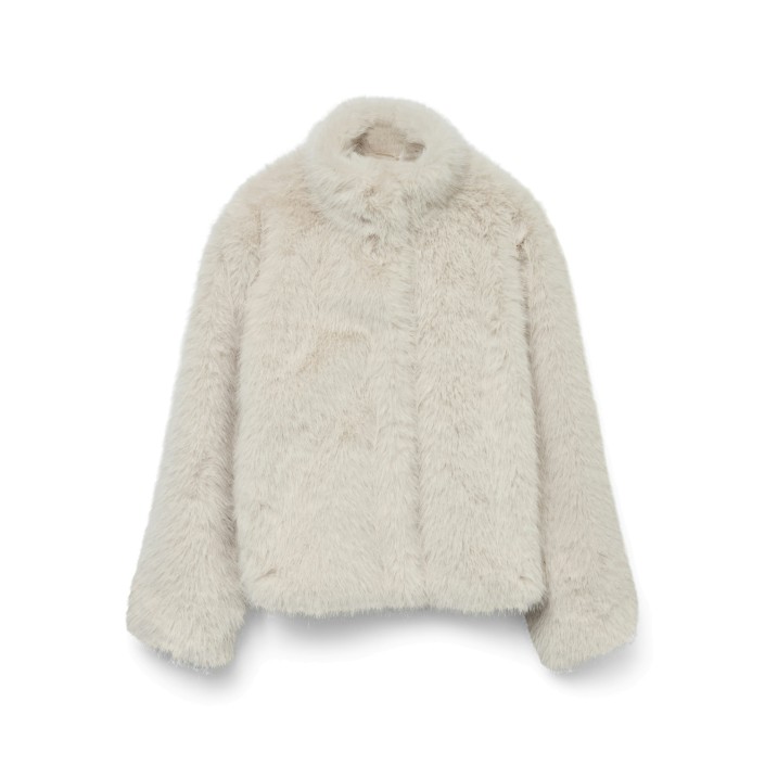 Vero Moda VMMONROE SHORT JACKET NOOS Oatmeal | Freewear VMMONROE SHORT JACKET NOOS - www.freewear.nl - Freewear