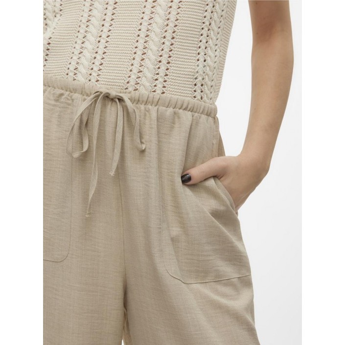 Vero Moda VMMELANEY HW LOOSE PANT WVN GA NOOS Overcast/Melange | Freewear VMMELANEY HW LOOSE PANT WVN GA NOOS - www.freewear.nl - Freewear