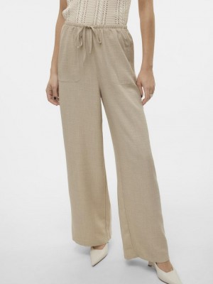 Vero Moda VMMELANEY HW LOOSE PANT WVN GA NOOS Overcast/Melange | Freewear VMMELANEY HW LOOSE PANT WVN GA NOOS - www.freewear.nl - Freewear