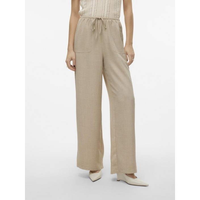 Vero Moda VMMELANEY HW LOOSE PANT WVN GA NOOS Overcast/Melange | Freewear VMMELANEY HW LOOSE PANT WVN GA NOOS - www.freewear.nl - Freewear