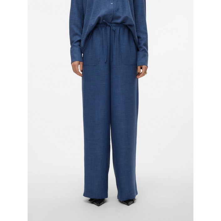 Vero Moda VMMELANEY HW LOOSE PANT WVN GA NOOS Dark Denim/Melange | Freewear VMMELANEY HW LOOSE PANT WVN GA NOOS - www.freewear.nl - Freewear