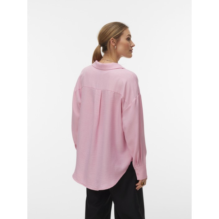 Vero Moda VMMELANEY QUEENY LS SHIRT WVN NOOS Prism Pink | Freewear VMMELANEY QUEENY LS SHIRT WVN NOOS - www.freewear.nl - Freewear