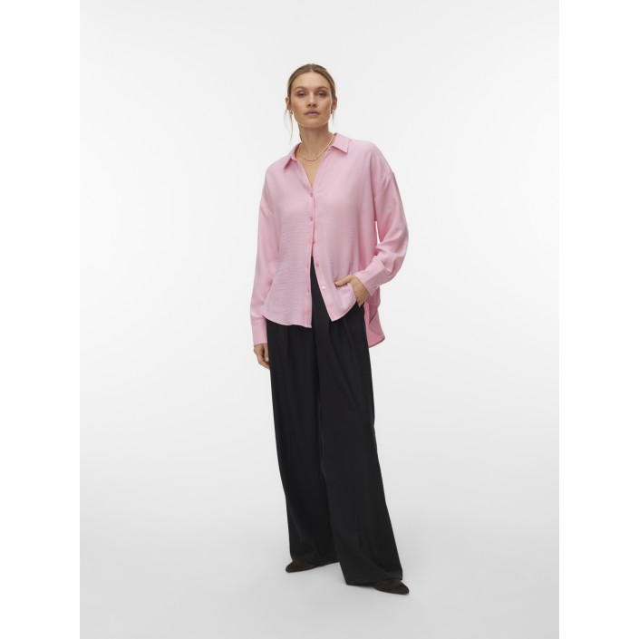 Vero Moda VMMELANEY QUEENY LS SHIRT WVN NOOS Prism Pink | Freewear VMMELANEY QUEENY LS SHIRT WVN NOOS - www.freewear.nl - Freewear