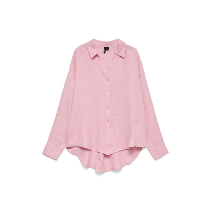 Vero Moda VMMELANEY QUEENY LS SHIRT WVN NOOS Prism Pink | Freewear VMMELANEY QUEENY LS SHIRT WVN NOOS - www.freewear.nl - Freewear