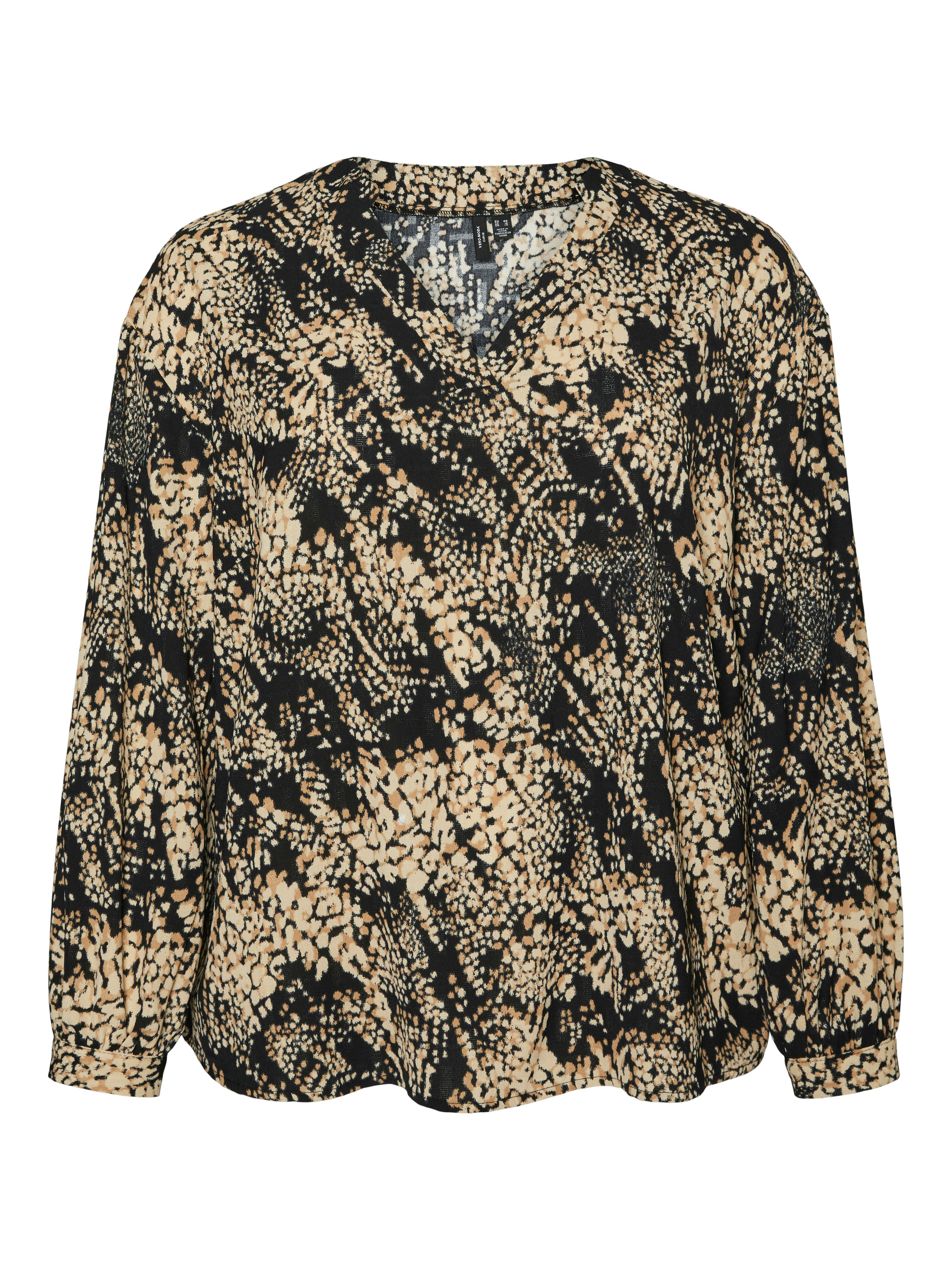 Vero Moda curve (maatje meer) Vmcofreya L/s V-neck Top Wvn Btq Cu: